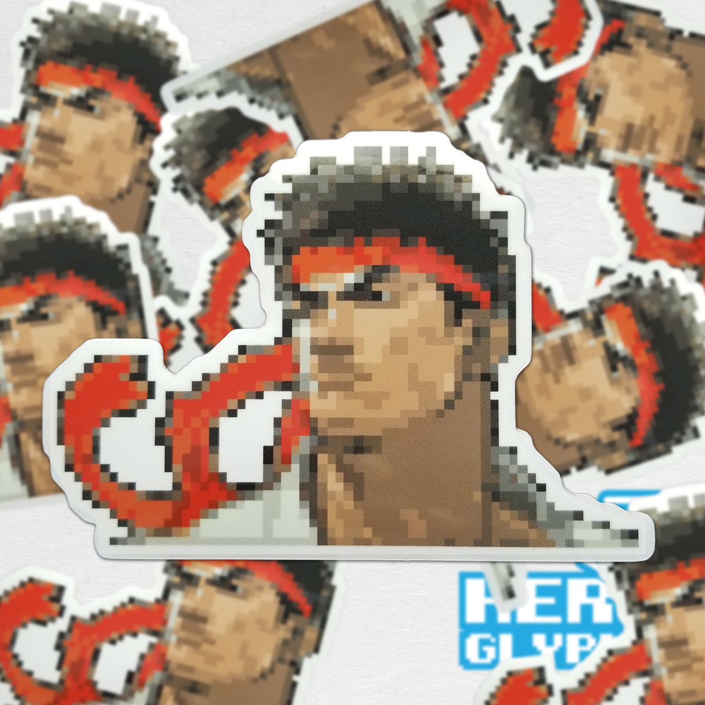 Group of Ryu HeroGlyph stickers